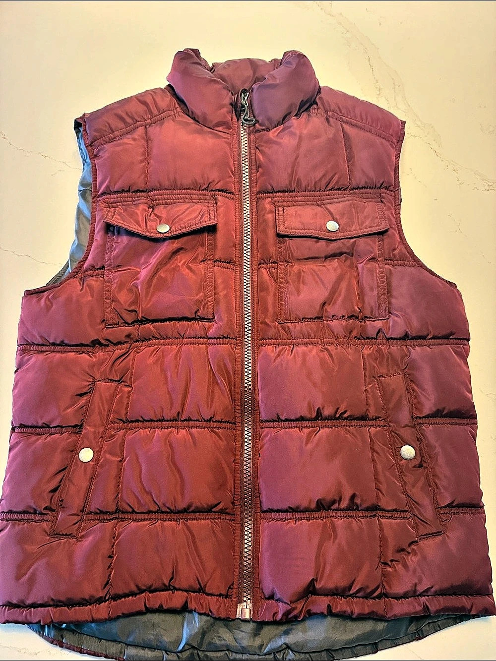 Goodfellow & Co Men's Fullzip Midweight Puffer Vest Pink Medium